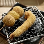 串揚げ 六角亭 - トマトモッツァレラ、天使の海老