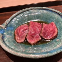 江戸焼肉 - サーロイン三種種食べ比べ