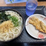 こがね製麺所 - かけ大盛　とり天