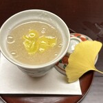 徳ㇵ本也 - 蕪のみぞれ餡　鱈の白子　銀杏