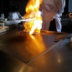 Teppanyaki Ittetsu -  フォアグラをフランベ。