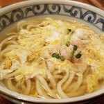 銀座 木屋 - 蟹とゆばの玉子とじうどん。