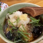 洲崎食堂 - ナスとモチの揚げびたし