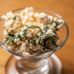 野沢菜のチーズ白和え