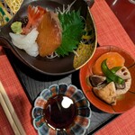 そばのはな - 一の膳…刺身と煮物