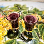 ピッツェリア エ オステリア パドリーノ - ランチセットのデザート。フランボワーズのソルベ