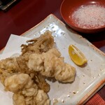 そばのはな - 二の膳…白子と舞茸の天ぷら