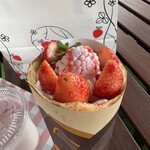 農園cafe苺果 - いちごクレープ