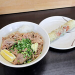 マルタニ製麺 - 肉ぶっかけ冷、ちくわ天（2022.7）