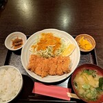 地鶏とこだわりたまごyama - 大山地鶏チキンカツ　(夜定食)