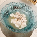 麻布十番 秦野よしき - あマダラの白子　まぐろのお出汁◎