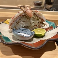 酒遊庵こてつ - 毛蟹甲羅盛り　半杯