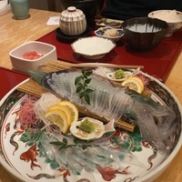 対馬のどぐろとイカ活き造り 博多 魚蔵 都ホテル店 - 