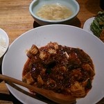 RAKUSUI - ランチの麻婆豆腐＋一品定食