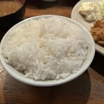 とんかつ かつせい - 宮城米・純ササニシキの大盛りご飯。