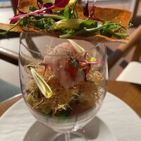 アマンダン セイル - 寒鰆とカリフラワーのクレーム・季節野菜のパルフェ仕立て