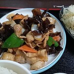 台湾料理 福祥居 - きくらげと豚肉炒め