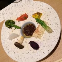 銀座米料亭 八代目儀兵衛 -  京野菜、お米のソースがけ