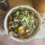 南天 本店 - 肉そば+生たまご