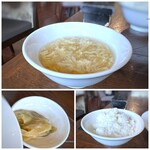 中華料理 頤和園 - ◆玉子スープもとろみも程よく美味しい。お代わり可能。 ◆ご飯の質は普通ですが、お代わり可能。 ◆搾菜