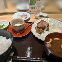 四季料理 きたがいち - 鮮魚の竜田揚げ御膳、お刺身二種盛り