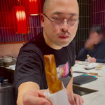 田中圭英 - めひかりの春巻 春菊のソース