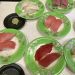 北陸富山回転寿司　プレミアム 海王 - ワサビは最初にもってくる。