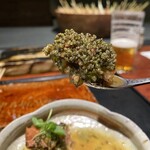 薪炭まだら - 天草のアオサを使った　磯フリカッセ