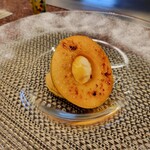 エクシブ軽井沢 鉄板焼 - 熱々の焼リンゴと冷たいバニラアイスクリーム