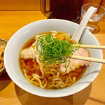 中華そば しば田 - タップリ載った九条ねぎ