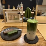 茶と菓と いい日 - テリーヌと抹茶ラテ