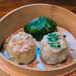 yum - エビと春菊、山椒焼売、ポルチーニ焼売