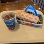 アミティ・ランディング・レストラン - チキンサンドセット　ドリンク→アイスティー