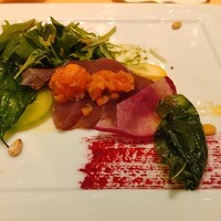 リストランテ ル・ミディ ひらまつ - 鰹のカルパッチョ