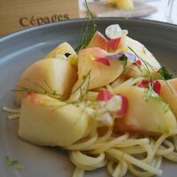 ワインラウンジ＆レストラン セパージュ 名古屋店 - 白桃とウイキョウのフェデリーニをライムの香りで