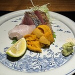但 - 紫ウニ、クエ、鰹