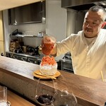 但 - イチゴのカキ氷