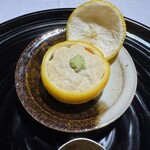 石葉 - 先付）せいこ蟹　湯葉餡　柚子窯　山葵