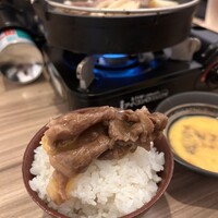 黄金出汁しゃぶと江戸前寿司 肉のあさつ 梅田お初天神店 - オンザライス