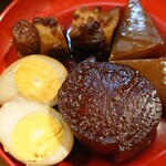 おでん専門 お多幸 本八幡店 - だいこん180円　たまご 150円　こんにゃく 150円　ちくわ  180円