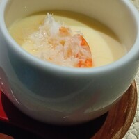 池袋 寿司 個室 空 - 蟹とクリームチーズの茶碗蒸し