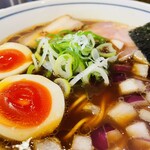 ラーメン一心 富山駅前本店 - 黄金煮卵　完璧でした