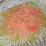 リストランテ G - 北海道産甘海老の オレンジとグレープフルーツのソース