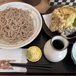 みつ乃家 - 野菜天せいろ1,360円＋そば大盛（＋0.5人前）230円