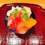 御料理 まつ山 - わらび粉を使った杏仁豆腐