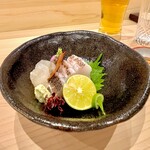 味ひろ - 明石鯛と伊勢海老のお造り