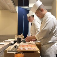 島津 - 握りの様子。