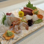 ステーキハウス スエ - お刺身盛り合わせ