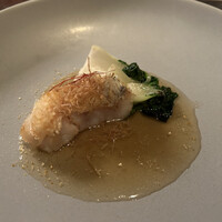 THE CONDER HOUSE - 甘鯛の鱗焼き 陳皮と干し貝柱ソース　鱗がぱりぱりでした⭐︎