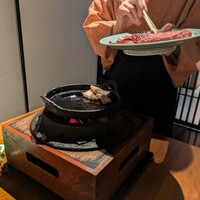 あひ鴨一品 鳥安 - 鍋の調理